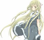  blonde_hair brown_eyes chii chobits dress kurozu_(ice_black) long_hair robot_ears solo very_long_hair 