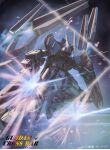  artist_request battle beam_cannon char&#039;s_counterattack energy_beam fin_funnels firing gundam gundam_cross_war highres machinery mecha mecha_focus mobile_suit nu_gundam realistic robot science_fiction space title v-fin 