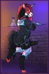 2:3 agavegator anthro bar bdsm bondage_gear bondage_gloves brick_wall bridle clothing draft_horse equid equine erection flared_penis from_behind_position genitals hair handwear harness hi_res hoof_gloves hooves horn horse hybrid jockstrap kitt long_hair male mammal mount mounting mule mythological_creature mythological_equine mythology overweight overweight_male penis petplay pony ponyplay pose potion potion_bottle presenting roleplay sex solo transformation transformation_potion underwear unicorn unicorn_horn wall_(structure)