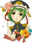  bad_id bad_pixiv_id flower green_eyes green_hair hat kawanabe lips parody shiki_eiki short_hair solo touhou 