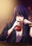  black_hair bracelet drink hiryuu_(kana_h) image_sample jewelry long_hair male_focus md5_mismatch pixiv_sample solo tales_of_(series) tales_of_vesperia yuri_lowell 