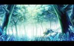  bad_id bad_pixiv_id forest grass nature nemu_(isaya) pixiv_fantasia pixiv_fantasia_3 riding scenery solo tree 