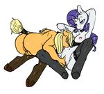  anthro anthrofied anus applejack_(mlp) avante92 blonde_hair blue_eyes blush breasts corset couple cunnilingus duo equine female fingering friendship_is_magic green_eyes hair hooves horn horse legwear lesbian mammal my_little_pony nipples nude oral oral_sex plain_background pony purple_hair pussy pussy_juice rarity_(mlp) sex sitting stockings unicorn vaginal white_background 