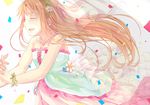  asuna_(sao) bridal_veil brown_hair closed_eyes dress long_hair noriti_zu sword_art_online tears veil wedding_dress 