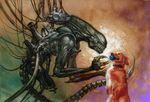  alien_(franchise) ball canine cyborg dave_dorman dog duo feral mammal size_difference xenomorph 