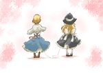  alice_margatroid arms_behind_back bad_id bad_pixiv_id blonde_hair from_behind hat heart kirisame_marisa long_hair multiple_girls non_(z-art) red_string short_hair string touhou witch_hat 
