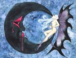  breasts butterfly_wings crescent crescent_moon fairy female makeup moon nude oral universal-freak wings 