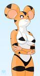  anthro anthrofied bikini clothing female hamtaro_(series) latiken smile solo standiing standing swimsuit tight_clothing 