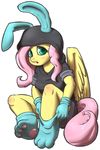  anthrofied draneas equine female fluttershy_(mlp) friendship_is_magic fur green_eyes hair horse mammal my_little_pony pegasus pink_hair pony solo wings yellow_fur 