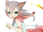  1girl akemaru animal_ears cat_ears cathy_(yuu-gi-ou_zexal) green_eyes skirt yu-gi-oh! yuu-gi-ou_zexal 