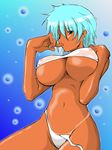  1girl breasts dark_skin large_breasts lion_(abc3639) rai_on_(abc3639) short_hair solo wet 