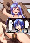  1girl 2boys areolae armpits bald bar_censor barefoot blue_eyes blue_hair blush breasts censor_bar censored cheating clothed clothed_sex collar erection ereraero facial_hair feet grin hand_on_head long_hair looking_at_viewer male_pubic_hair multiple_boys netorare nipples no_eyes ntr nude open_mouth penetration penis pink_eyes pointy_ears pubic_hair pussy sex shaved_pussy shocked short_hair sitting small_breasts smile speech_bubble spread_legs spread_pussy surprised sweat tears teeth testicles text tongue translated translation_request vaginal veins veiny_penis 