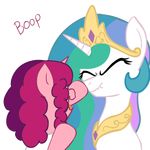  animated boop crown equine eyes_closed female feral friendship_is_magic fur hair horn horse mammal marker_pony_(character) multi-colored_hair my_little_pony pink_fur plain_background pony princess princess_celestia_(mlp) royalty transparent_background two_tone_hair white_fur winged_unicorn wings 