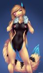  anthro breasts canine female hair long_hair looking_at_viewer mammal nipple_piercing nipples nude nut-bar piercing pussy solo standing 