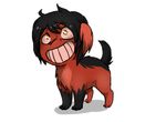 ambiguous_gender animated black_fur canine creepypasta cute dog fatal-impurity feral fur grin husky looking_at_viewer mammal plain_background red_fur shadow smile smile.dog solo tailwag teeth transparent_background yellow_eyes 
