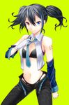  belt black_hair blue_eyes heterochromia navel panties red_eyes ruko underwear utau vocaloid yokune_ruko 