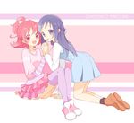  :d aida_mana all_fours bad_id bad_pixiv_id blue_eyes blue_hair braid copyright_name dokidoki!_precure face-to-face half_updo hishikawa_rikka holding_hands interlocked_fingers kneeling long_hair looking_at_viewer mei_(maysroom) multiple_girls open_mouth pink_eyes pink_hair precure short_hair sitting smile thighhighs 