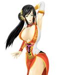  1girl black_hair breasts large_breasts lian_shi shin_sangoku_musou simple_background solo white_background 