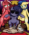  cookie_(strangerdanger) equine female friendship_is_magic horn horse killryde lying male mammal milky_way_(character) my_little_pony original_character pegasus pony red_ribbon_(character) sitting smile teats throne unicorn wings 