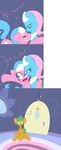  blue_eyes blue_fur blue_hair cub cutie_mark dialog english_text equine eyes female feral freckles friendship_is_magic fur green_eyes green_hair group hair horn horse inside kryptchild lotus_(mlp) male mammal my_little_pony orange_fur pink_fur pink_hair pony smile snails_(mlp) text unicorn young 