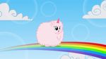  blue_eyes bubble bubbles cloud clouds equine female feral fluffle_puff friendship_is_magic hair hopping horse mammal mixermike622 my_little_pony open_mouth outside pink_hair pony rainbow 