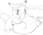  bunearyk confused dialog mammal mouse nintendo pikachu plain_background pok&#233;mon pok&eacute;mon rodent sketch text video_games vorarephilia vore white_background 