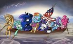  applejack_(mlp) blonde_hair blue_eyes blue_fur blue_hair boat clothing cowboy_hat crown cub cutie_mark equine female feral flag freckles friendship_is_magic frown fur green_eyes group hair hat horn horse ice long_hair lyra_(mlp) lyra_heartstrings_(mlp) mammal multi-colored_hair my_little_pony open_mouth orange_fur outside paraderpy pegasus pink_fur pink_hair pinkie_pie_(mlp) pony princess princess_luna_(mlp) purple_eyes purple_hair rainbow_dash_(mlp) rainbow_hair rarity_(mlp) royalty scootaloo_(mlp) sitting sky smile teeth trixie_(mlp) two_tone_hair unicorn water white_fur winged_unicorn wings yellow_eyes young 