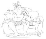  canine chubby cute dog male mammal milkandcooki permavermin size_difference topless 
