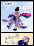  blue-uncia clothing comic crossover cutie_mark dialog dragon_ball dragon_ball_z english_text equine female feral friendship_is_magic fur group hair horn horse human male mammal my_little_pony pony purple_eyes purple_fur purple_hair text trunks_(dragonball_z) twilight_sparkle_(mlp) vegeta winged_unicorn wings 