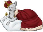  ambiguous_gender avian axis_powers_hetalia bird cape cat chicken crown duck feline feral fur looking_at_viewer mammal ninetail-fox notched_ear pillow plain_background prussia_(aph) red_eyes royal royalty scar smirk transparent_background white_fur 