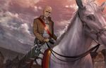  bald dot_pixis facial_hair horse male male_focus moonknives mustache mustage mutsuki_(moonknives) shigeki_no_kyojin shingeki_no_kyojin solo white_horse 