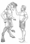  boxers clothing duo fur giraffe human male mammal plain_background sabretoothed_ermine topless transformation underwear 