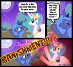  banishment blue_eyes comic duo equine female feral friendship_is_magic horn horse mammal moon my_little_pony night paraderpy pony princess_celestia_(mlp) princess_luna_(mlp) purple_eyes red_eyes sad sibling sisters stars tears winged_unicorn wings 