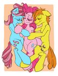  blue_fur blush cutie_mark ear_piercing equine eyes_closed female feral freckles friendship_is_magic fur group hair horse male mammal mr_cake_(mlp) mrs_cake_(mlp) my_little_pony orange_hair piercing pink_fur pink_hair pinkie_pie_(mlp) pony sleeping smile stoney-pony two_tone_hair yellow_fur 