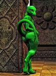  anthro female green_skin lizard nude purple_eyes scalie xrayzebra4 