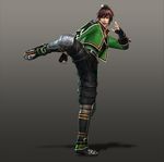  1boy alternate_costume guan_suo kick kicking shin_sangoku_musou 