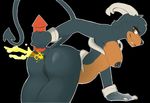  anus bent_over black_background black_nipples breasts butt canine fart female fire fireworks herro horn houndoom looking_at_viewer looking_back mammal nintendo nipples nude plain_background pok&#233;mon pok&eacute;mon pussy raised_tail solo video_games 