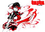  bad_id bad_pixiv_id fingerless_gloves gloves kill_la_kill looking_back matoi_ryuuko pen_(medium) school_uniform scissor_blade senketsu serafuku short_hair skirt solo traditional_media v150 weapon 