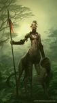  armor avian bird bra centaur ear_piercing equine fern ferns hair human mammal piercing polearm short_hair spear taur tree turkey underwear winona_nelson wiona_nelson 