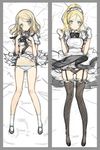  aqua_eyes ayase_arisa ayase_eli bed_sheet black_legwear blonde_hair bow bowtie choker dakimakura flat_chest garter_straps gloves legs long_legs looking_at_viewer love_live! love_live!_school_idol_project lying maid maid_headdress multiple_girls on_back ooyari_ashito panties school_uniform serafuku shirt_lift siblings sisters sketch skirt skirt_lift socks thighhighs thighs underwear 