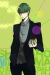  bandages glasses green_eyes green_hair hachini kuroko_no_basuke male_focus midorima_shintarou solo 