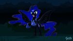  2013 armor blue_eyes cutie_mark dark equine female feral friendship_is_magic helmet horn horse mammal my_little_pony mysticalpha night nightmare_moon_(mlp) open_mouth pony solo sparkles winged_unicorn wings 