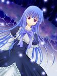  bad_id bad_pixiv_id blue_hair dress frederica_bernkastel long_hair mazakura_senju purple_eyes ribbon solo umineko_no_naku_koro_ni 