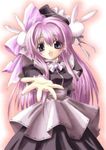  blush bunny frills frilly lace long_hair open_mouth purple_eyes purple_hair violet_eyes 