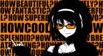  bad_id bad_pixiv_id english ex_hien hairband key monochrome orange_(color) orange_background short_hair smirk solo sunglasses suzumiya_haruhi suzumiya_haruhi_no_yuuutsu text_focus wall_of_text 