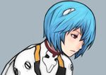  ayanami_rei blue_hair neon_genesis_evangelion plugsuit red_eyes solo yamaden_(gottamix) 