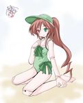  brown_hair doll doll_joints hat long_hair rozen_maiden suiseiseki swimsuit 