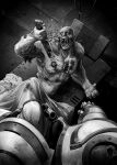  2boys adeptus_astartes armor attempted_suicide bald blanket blood breastplate broken broken_weapon bug cable chaos_(warhammer) constricted_pupils covering_with_blanket crazy_eyes dagger damaged_skin death_guard decay disease dust eagle_head_(ornament) english_commentary exposed_muscle fly from_behind gauntlets greyscale holding holding_dagger holding_knife holding_weapon hood indoors injury knife looking_at_another lying male_focus monochrome mortarion multiple_boys muscular muscular_male mutation official_art open_hand open_mouth operating_table pain pants pauldrons primarch rot_fly rust saliva_trail_between_teeth screaming scythe self-harm shoulder_armor skull_ornament subdermal_port swarm table taziobettin topless_male tube ulcer vambraces veins wall-eyed warhammer_40k warts weapon white_armor 