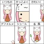  ahetan animal_hat bad_id bad_pixiv_id bloomers blush cat_hat chart chibi expressions hat long_hair megurine_luka megurine_luka_(toeto) parody peeking_out toeto_(vocaloid) translated underwear vocaloid 