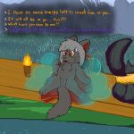 1:1 3_fingers 3_toes after_transformation altar anus chest_tuft clothing colored_sketch cookid detailed_background discarded_clothing english_text feet felid feline female feral fingers game_background genitals hi_res horn human_to_feral mammal multi_nipple nipples open_mouth pawpads platform poof_effect poof_transformation pussy red_clothing sitting sketch solo species_transformation spread_legs spreading supreme_calamitas_(terraria_mod) surprise text text_box toes torch transformation tuft whiskers